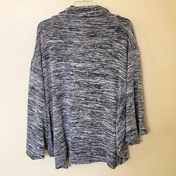 Umgee Gray Oversized Boxy Dolman Sleeve Cowl Neck Poncho Sweater - Size Medium - Picture 4 of 7